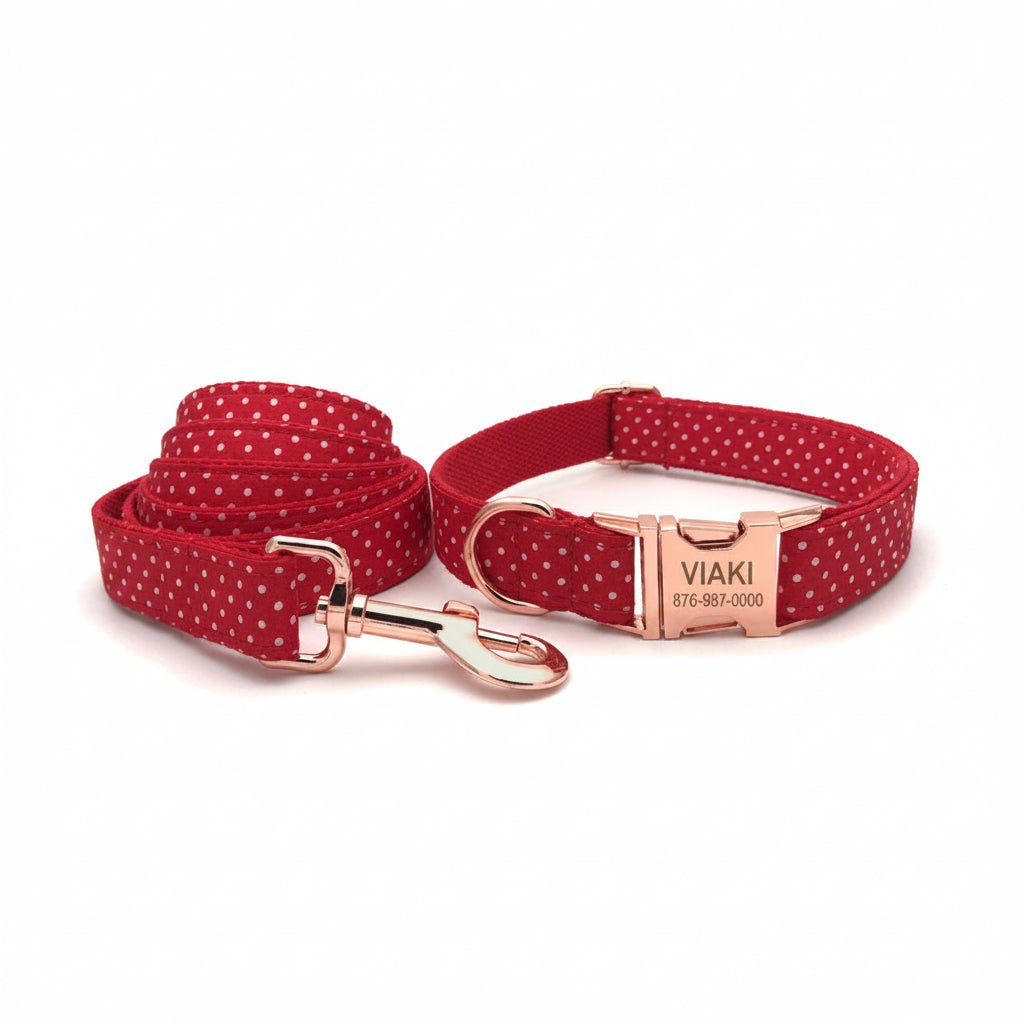 Lady in Red Collar & Leash Set - Mona & Milo