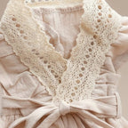 Mathilde Linen Dress by Mona & Milo, featuring a flowy, lightweight design with a relaxed fit and elegant neckline.