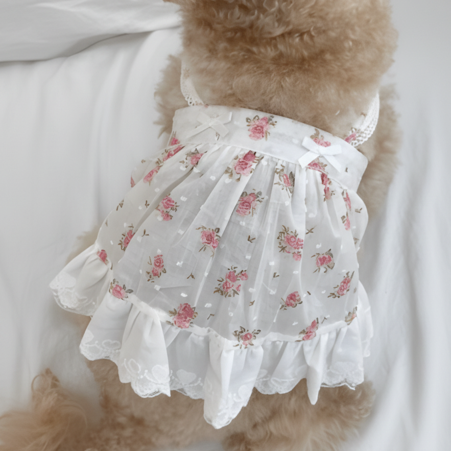 Mona & Milo Lola cotton floral dress featuring a colorful floral pattern and a relaxed, comfortable fit.