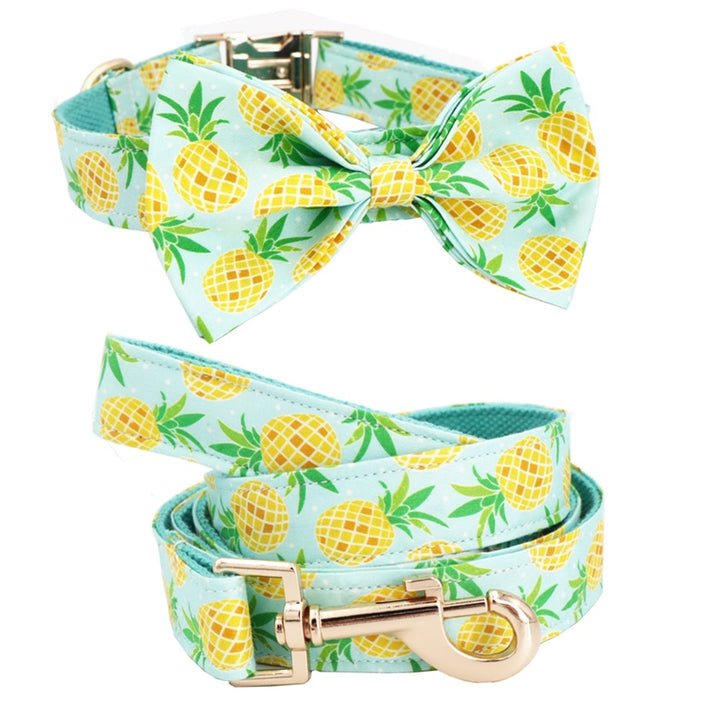 Pineapple Parade Collar & Leash Set - Mona & Milo