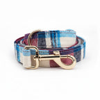 Checkered pet adjustable harness with bowtie collar for dogs, suitable for weddings and birthdays, made by Mona & Milo