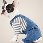 Mona & Milo Hugo denim jumpsuit overalls for women, featuring a casual fit and classic blue denim fabric.