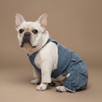Mona & Milo Hugo denim jumpsuit overalls with adjustable straps and front pockets, styled casual and comfortable for women.