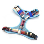 Checkered pet adjustable harness with bowtie collar for dogs, perfect for weddings and birthdays, by Mona & Milo