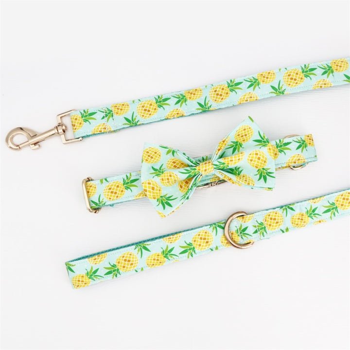 Pineapple Parade Collar & Leash Set - Mona & Milo