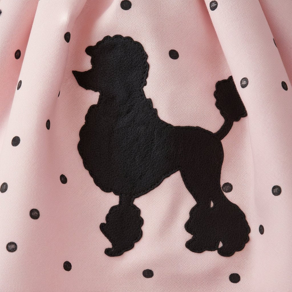 Elegant black poodle dress by Mona & Milo featuring a stylish design and comfortable fit, perfect for special occasions.