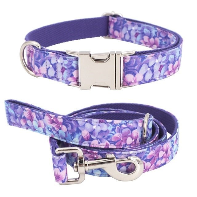 Purple Rain Collar & Leash Set - Mona & Milo