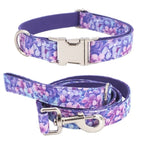 Purple Rain Collar & Leash Set - Mona & Milo