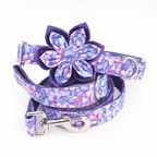 Purple Rain Collar & Leash Set - Mona & Milo