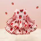 Mona & Milo Berry Daydream Dress featuring a floral pattern, sleeveless design, and knee-length cut on a mannequin.