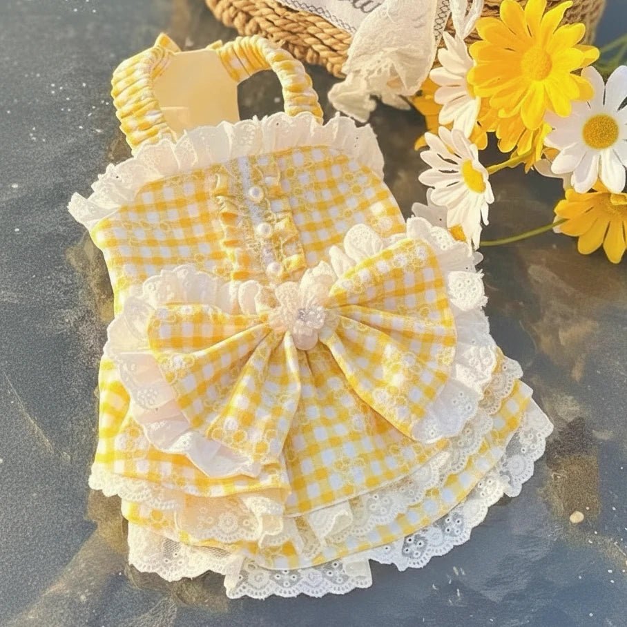 Mona & Milo Prinsy Daisy Ruffle Dress for girls, featuring a charming floral pattern and ruffled hem