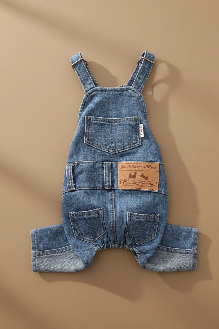 Luxury small dog dungarees for Yorkshire Terrier denim overalls
