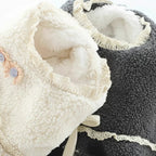 Mona & Milo Fernandine Warm Sherpa Dress in cozy, plush fabric, featuring a relaxed fit and stylish design