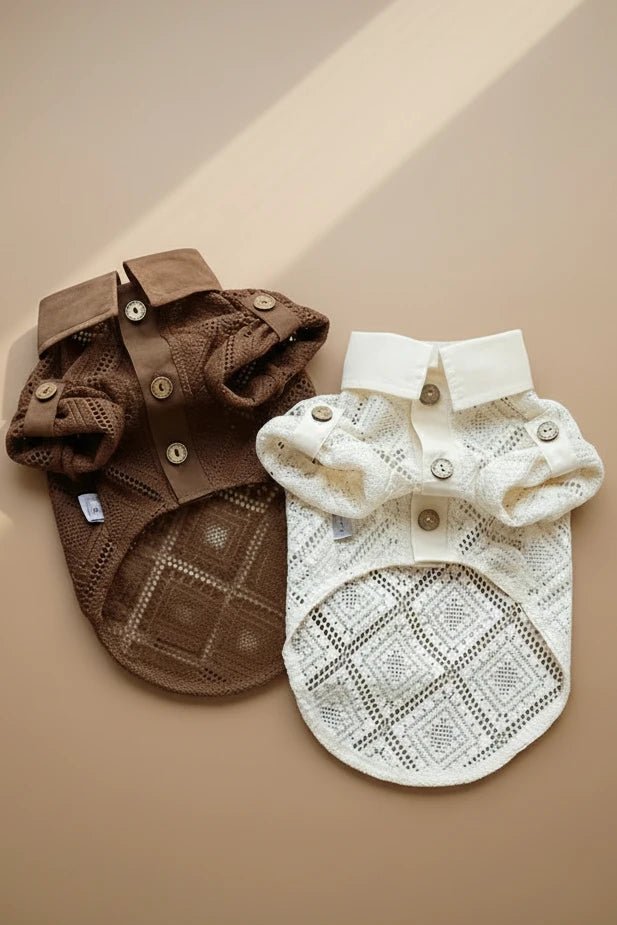 Mona & Milo Laurent Classy Shirt in crisp fabric, featuring a classic collar and button-up design, displayed on a hanger.