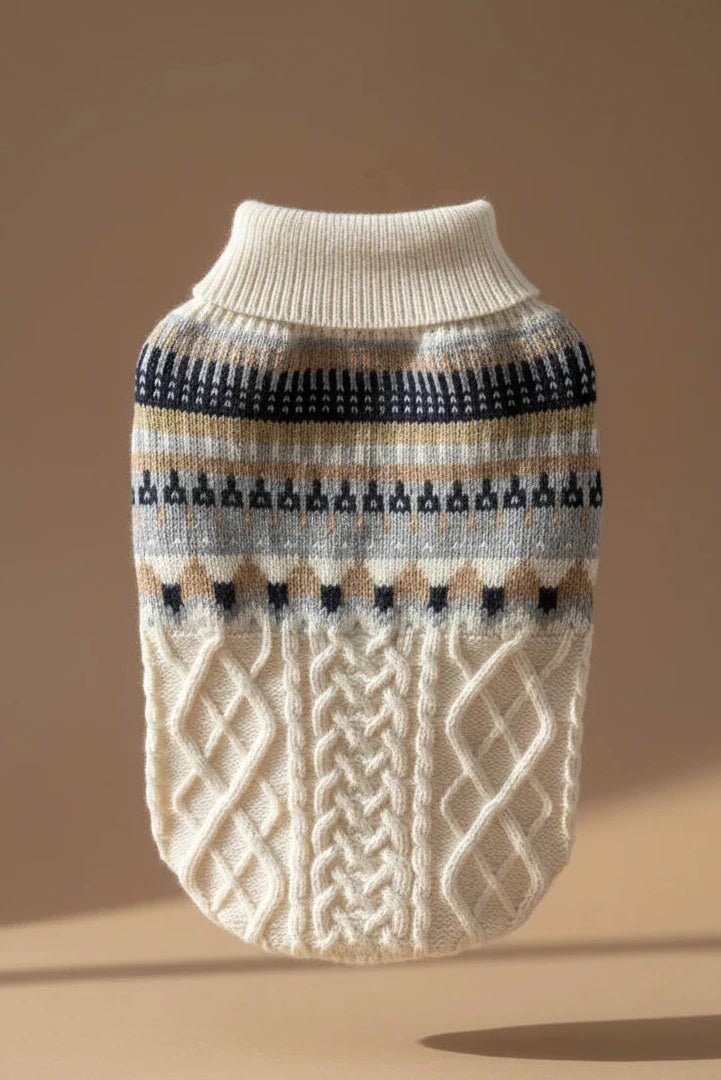 Elegant small dog sweater for Chihuahua classic knit detail

