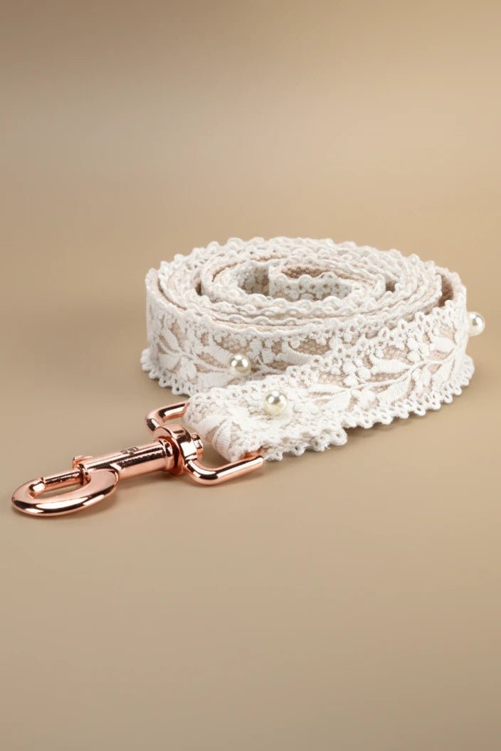 Adorable small dog leash for Shih Tzu floral lace flower
