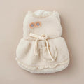Mona & Milo Fernandine Warm Sherpa Dress in cozy, plush fabric with long sleeves and relaxed fit, perfect for cold weather.