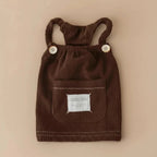Butterscotch corduroy pinafore dress by Mona & Milo, featuring a charming sleeveless design