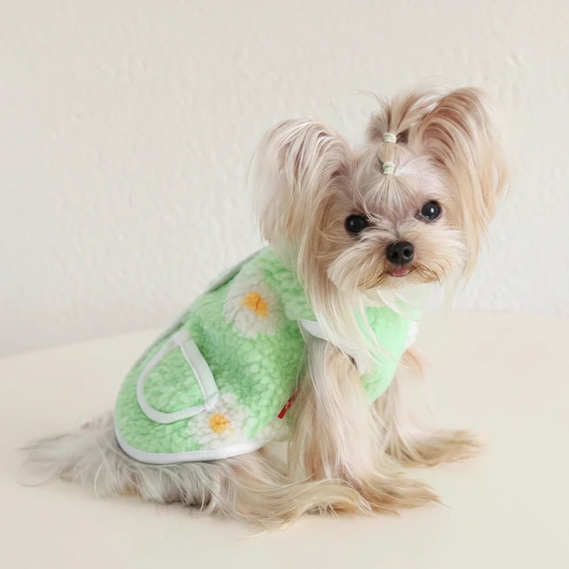 Mona & Milo Seraphine Floral Fleece Vest with colorful floral pattern, lightweight sleeveless outerwear for women.