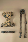 1.	Savane leopard dog harness, collar and leash set
	2.	Small dog wearing leopard print harness with matching collar and leash
	3.	Boutique leopard dog harness and collar set for everyday walks
	4.	Adjustable leopard dog harness, collar and leash for small dogs
	5.	Fashion dog harness set with leopard print design
