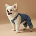 Mona & Milo Hugo denim jumpsuit overalls with adjustable straps and front pockets