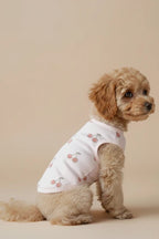 Chihuahua small dog cotton tee Cerise pink cherry print summer

