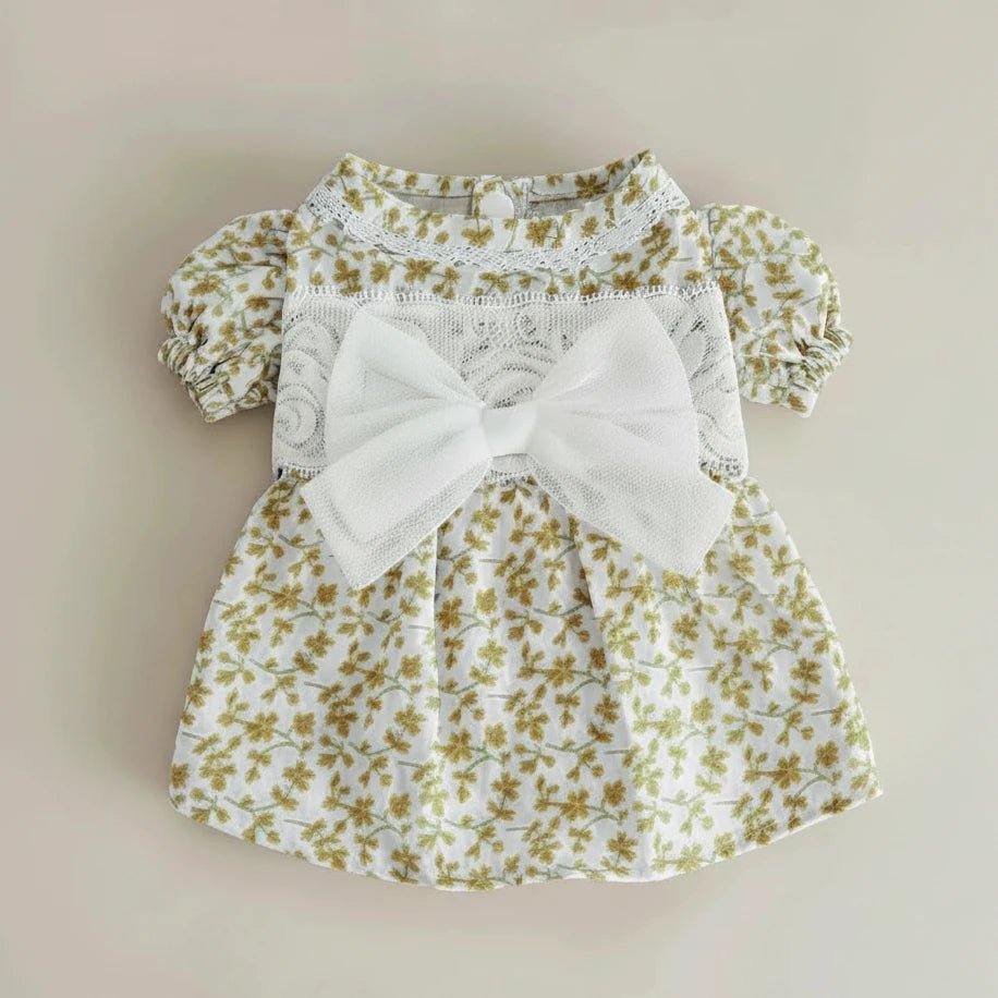 Tansy Bow Cotton Dress - Mona & Milo