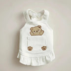 Yorkshire Terrier small dog dress Truffle corduroy suspender straps brown
