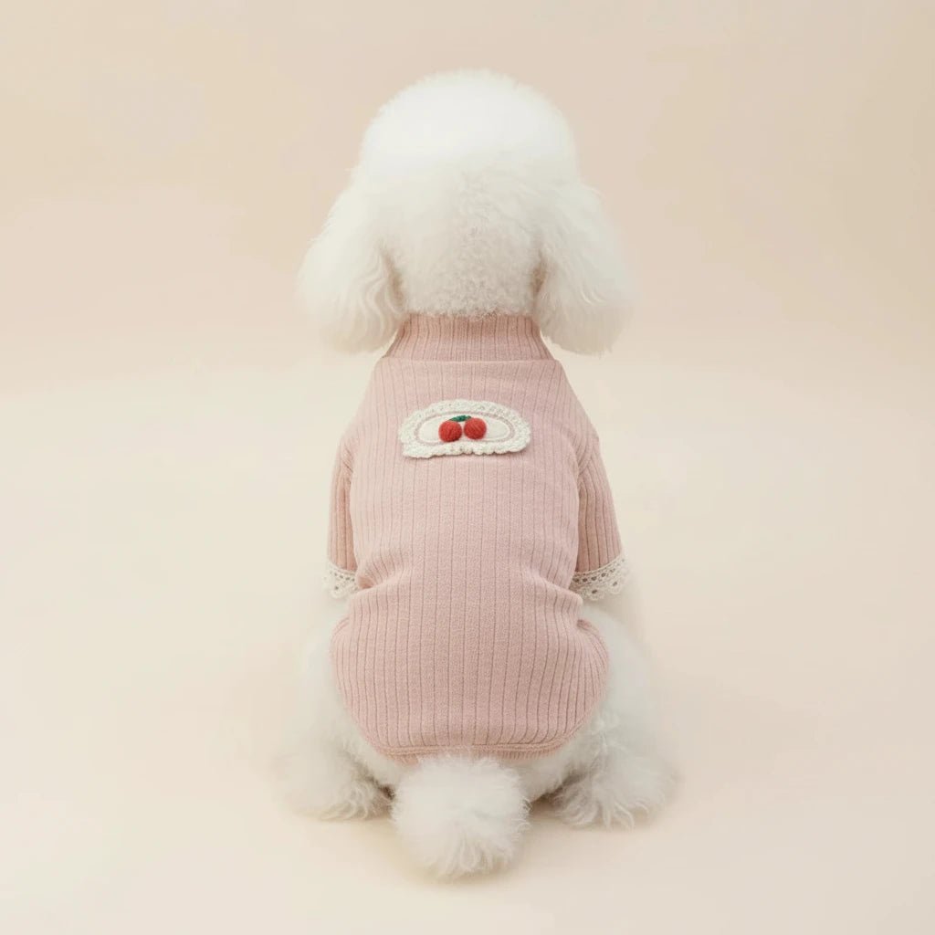 Maltese small dog knit onesie Naptastic pink four-legged lounge wear charming
