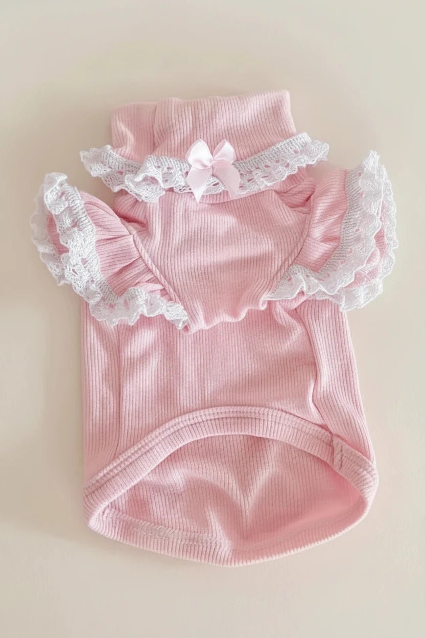 Creamy lace cotton top by Mona & Milo featuring delicate lace details and a relaxed fit