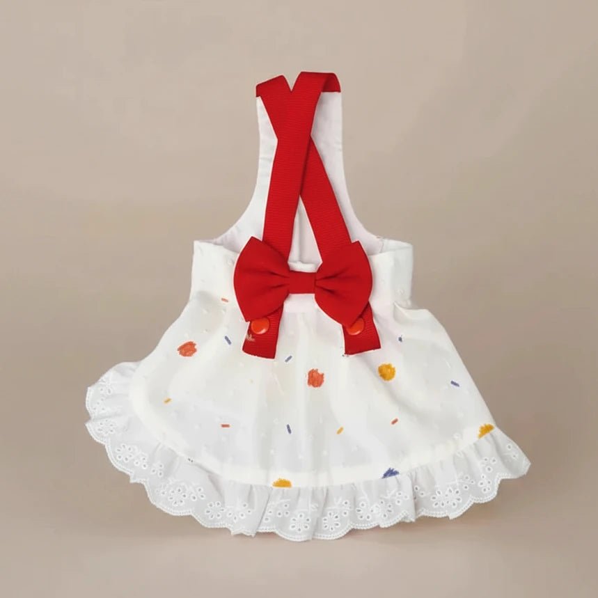 Cherry Twist Cotton Dress by Mona & Milo, featuring a vibrant cherry print and lightweight cotton fabric