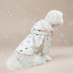 Mona & Milo Raindance fleece-lined raincoat for women, waterproof coat with cozy fleece interior, black, front view.
