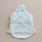 Small dog lace tank top Cloudberry sky blue sleeveless elegant
