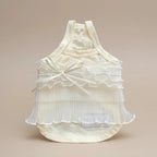 Small dog lace tank top Cloudberry buttercup yellow lace trim charming
