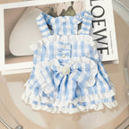 Mona & Milo Prinsy Daisy Ruffle Dress for girls, featuring a floral pattern and ruffled sleeves