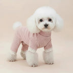 Yorkshire Terrier small dog knit onesie Naptastic pink cherry detail sweet
