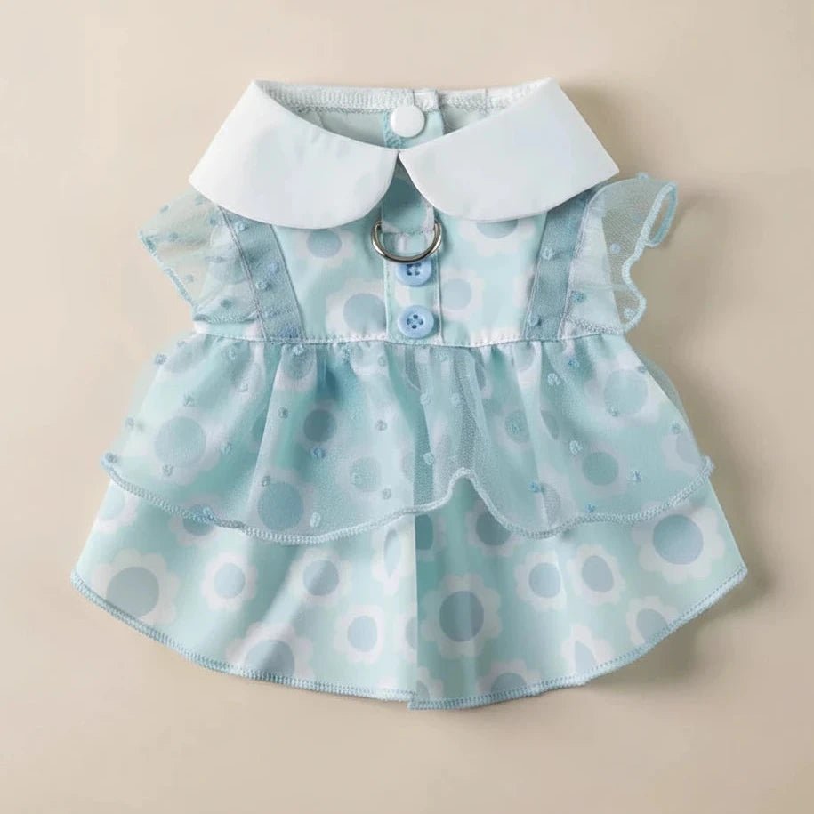 Mona & Milo Aurore floral lace dress with delicate lace details and a flowing silhouette, perfect for elegant occasions.
