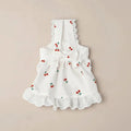 Mona & Milo Confetti Cherry Pop cotton dress for girls with colorful confetti cherry print and comfortable sleeveless design.