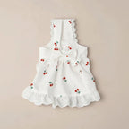 Mona & Milo Confetti Cherry Pop cotton dress for girls with colorful confetti cherry print and comfortable sleeveless design.