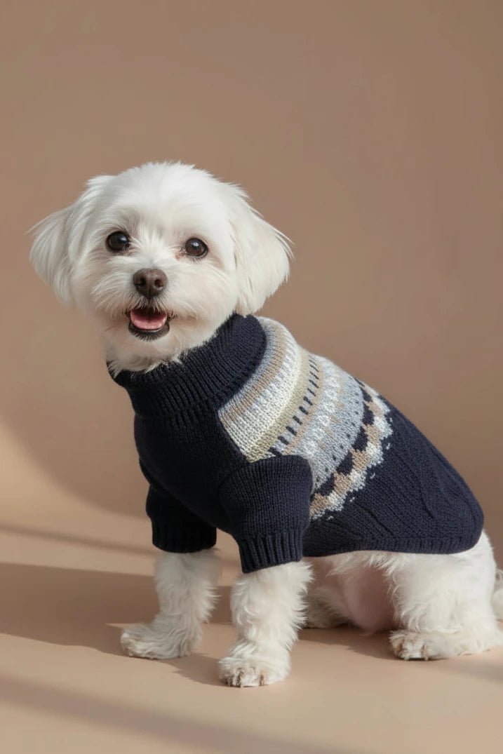 Small dog sweater for Chihuahua striped classic knit
