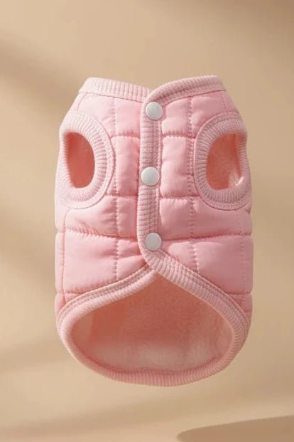 “Cozy dog jacket, lightweight, windproof, and leash-ready”