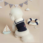 Chihuahua small dog sailor top Nautica navy blue anchor detail charming
